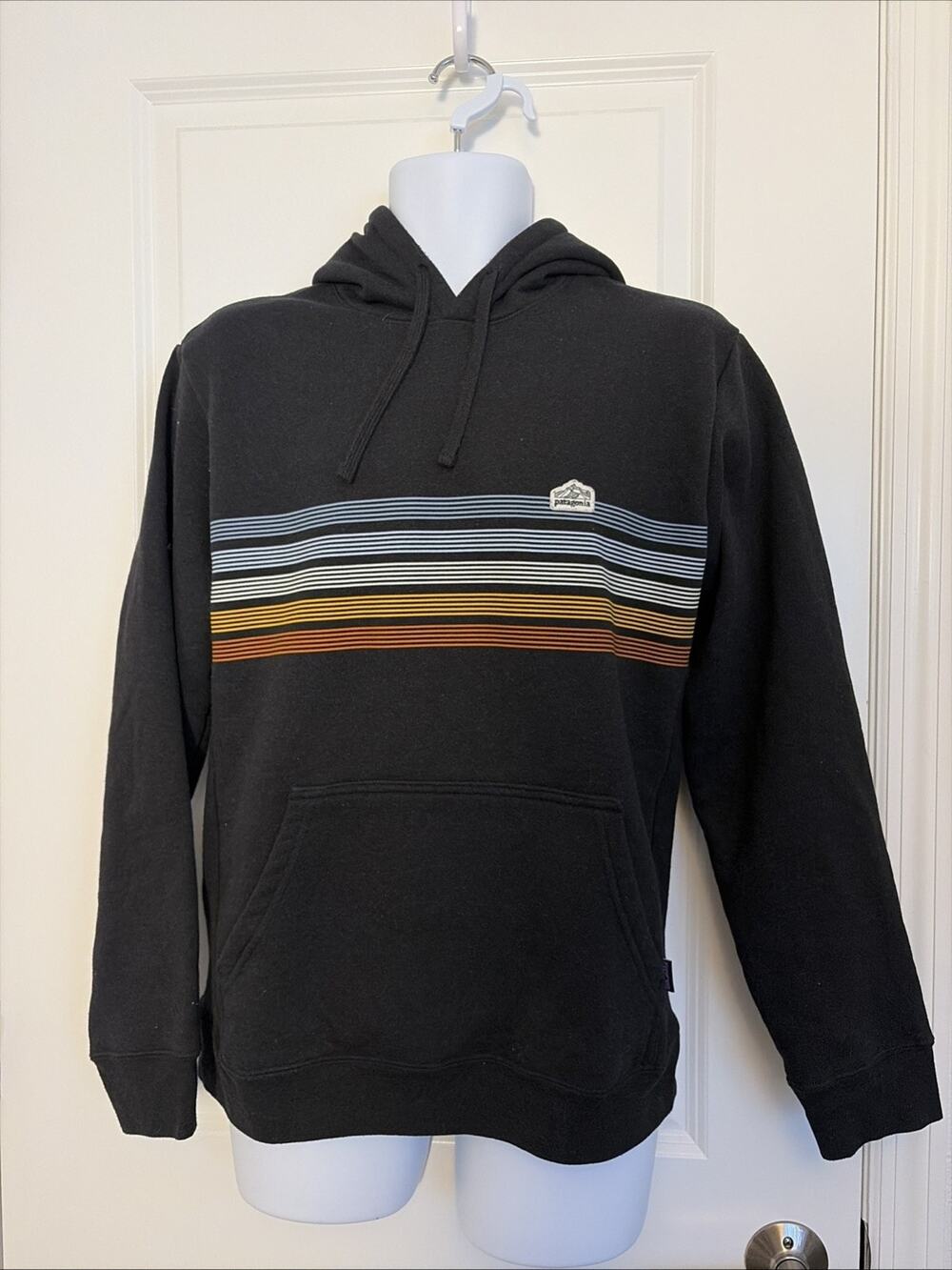 Patagonia Line Logo Ridge Stripe Uprisal Hoodie Unisex W’s L M’s M Fair Trade